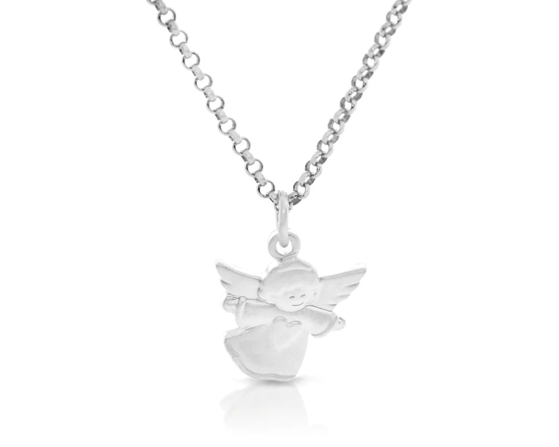 Engel fliegend Gravur 925 Sterling Silber Taufschmuck