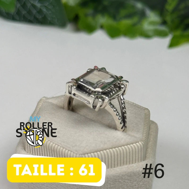 Ring aus 925er Sterlingsilber mit Bergkristall #RYR6