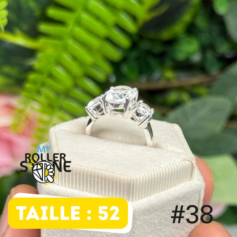 Ring aus 925er Sterlingsilber mit Bergkristall #YR38