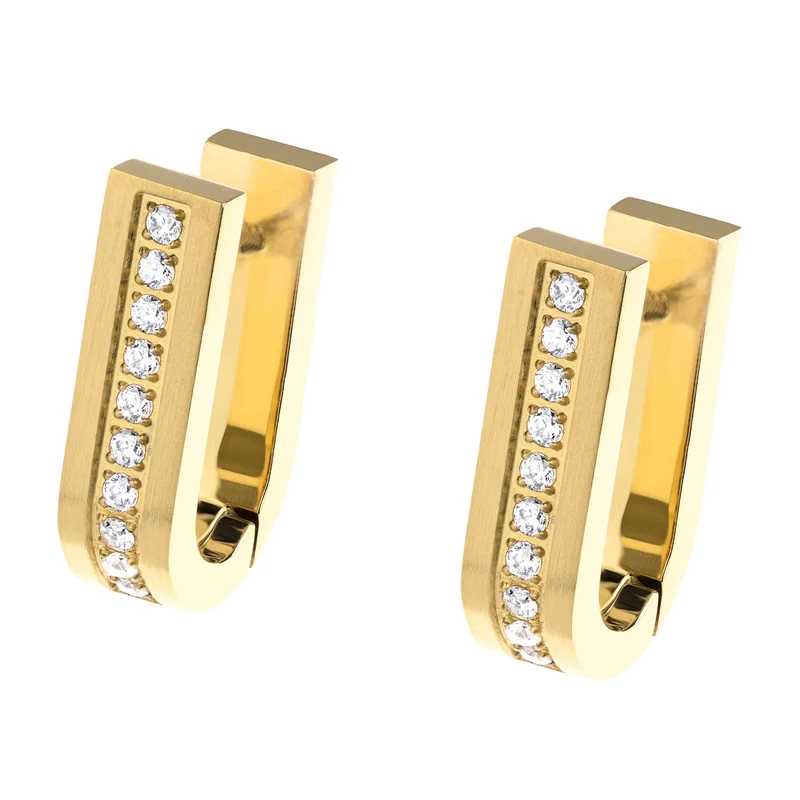 Edelstahl Creolen vergoldet ERNSTES DESIGN E772