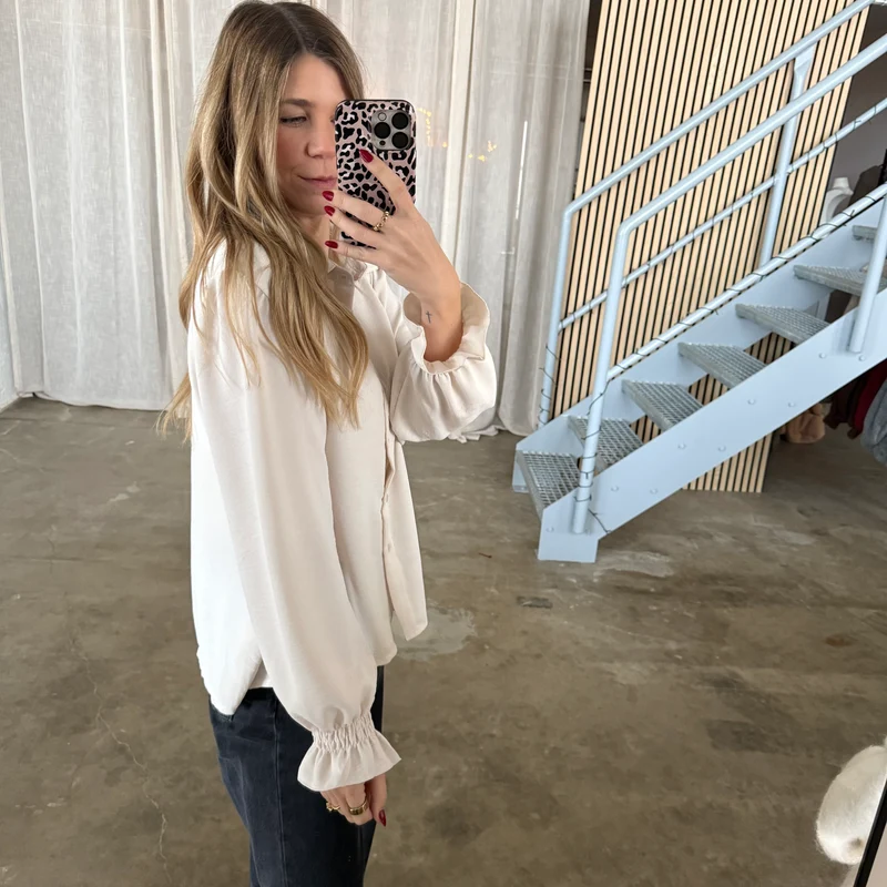 Rüschen Bluse - Creme