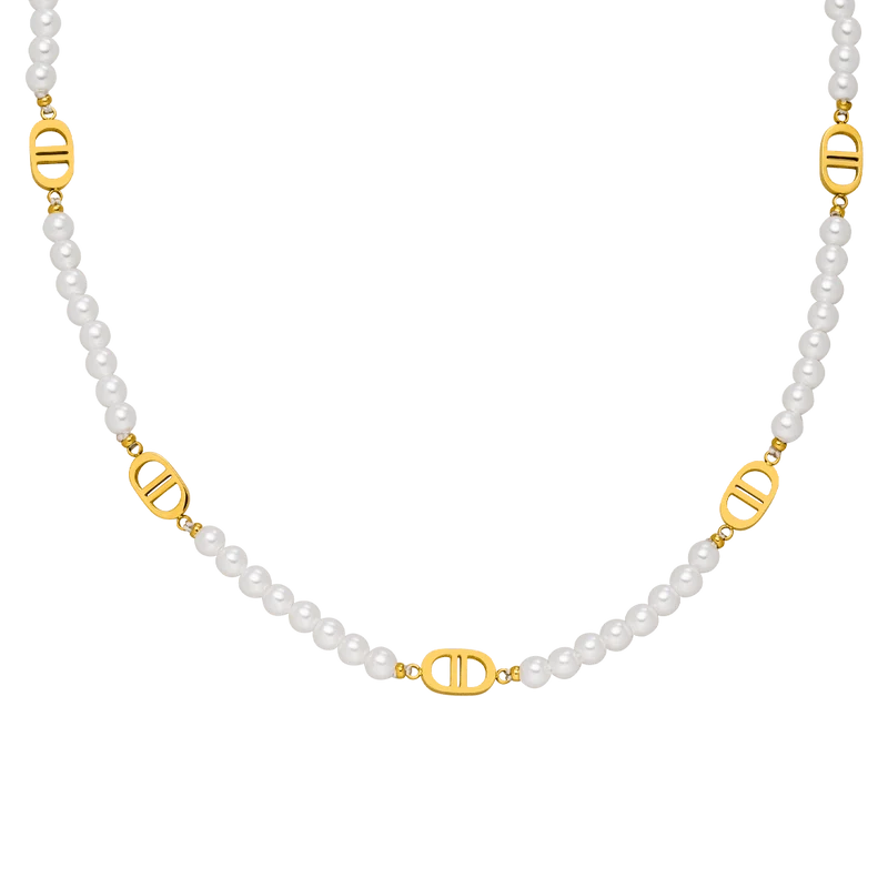 Pearl Prestige Halskette | 18K vergoldet