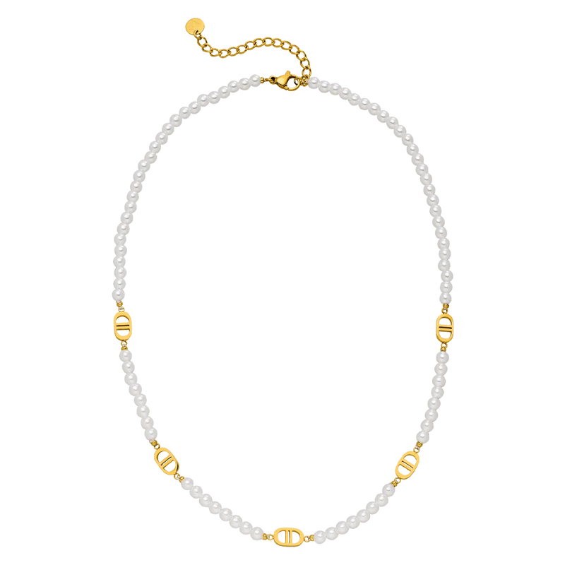 Pearl Prestige Halskette | 18K vergoldet