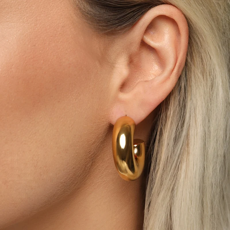 Bold Hoops Ohrringe | 18K vergoldet
