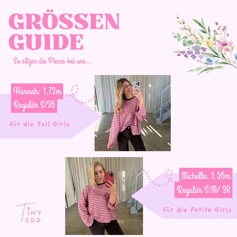 Oversize Longsleeve Stripes - Bordeaux x Rosa