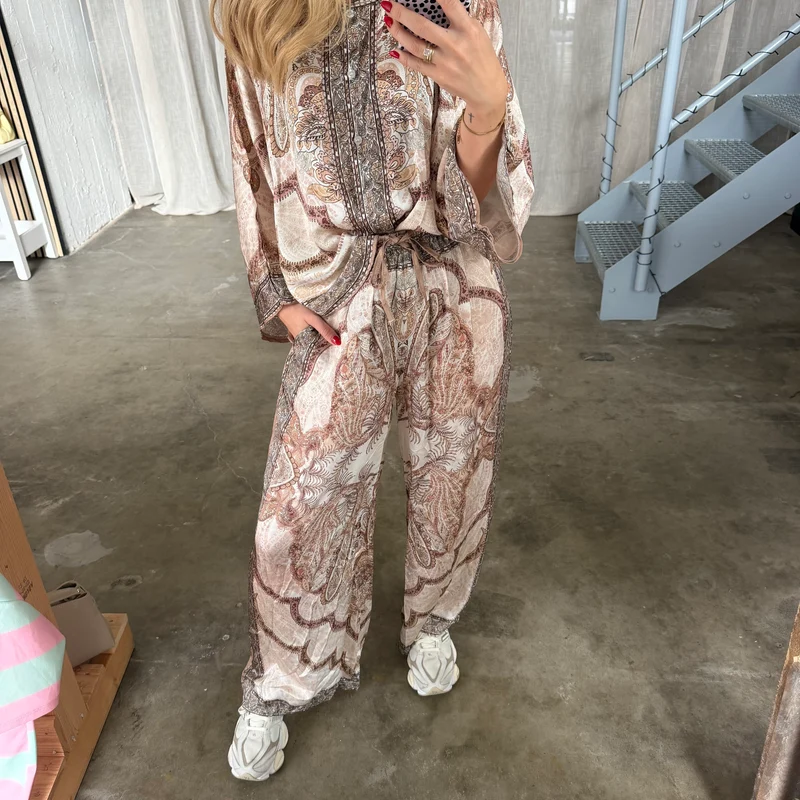 Seidenbluse Toskana - Beige