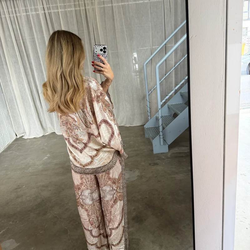 Seidenbluse Toskana - Beige