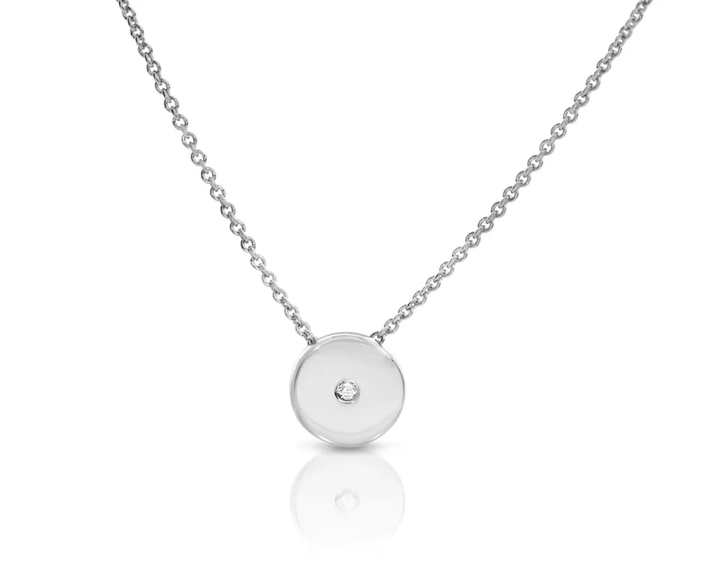 Solitär Anhänger mit Zirkonia rund Silberschmuck Damen elegant