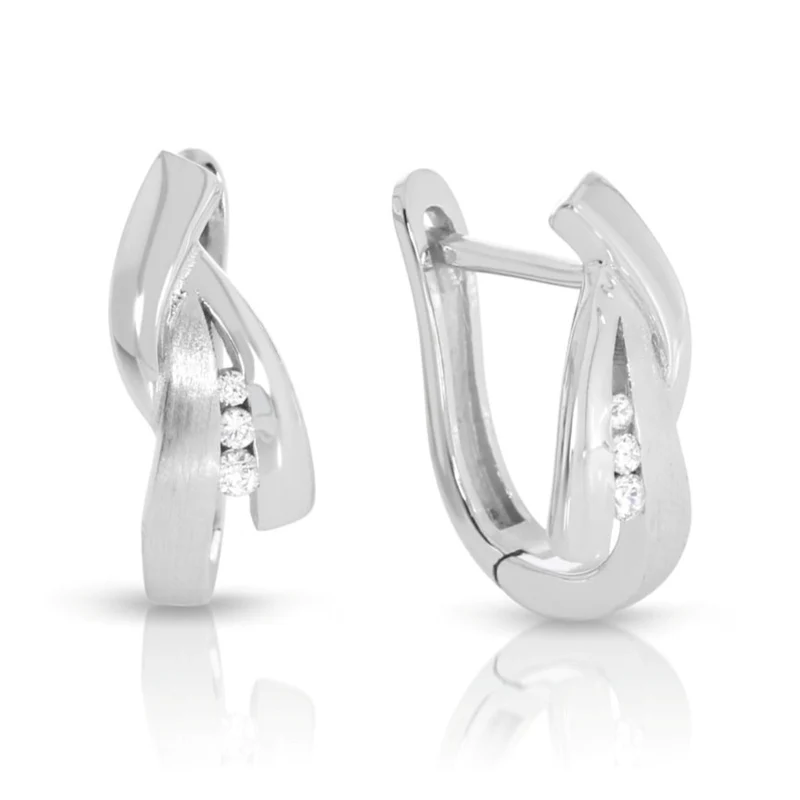 Klapp Creolen 925 Sterling Silber elegante Ohrringe