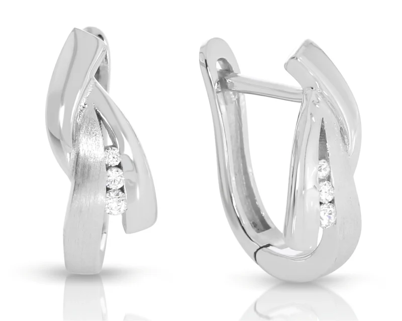 Klapp Creolen 925 Sterling Silber elegante Ohrringe
