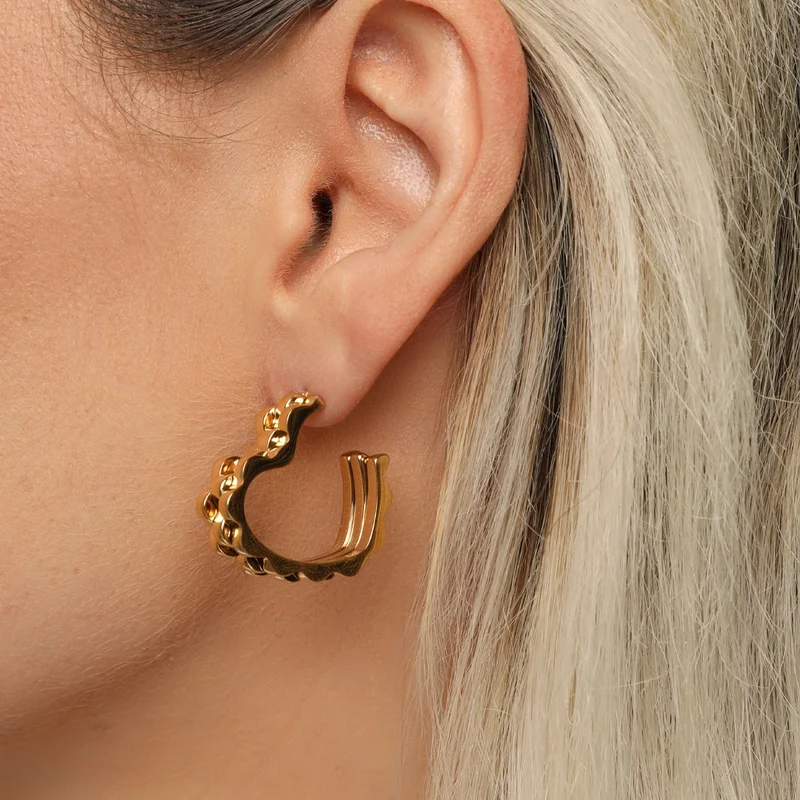 Heartwave Ohrringe | 18K vergoldet