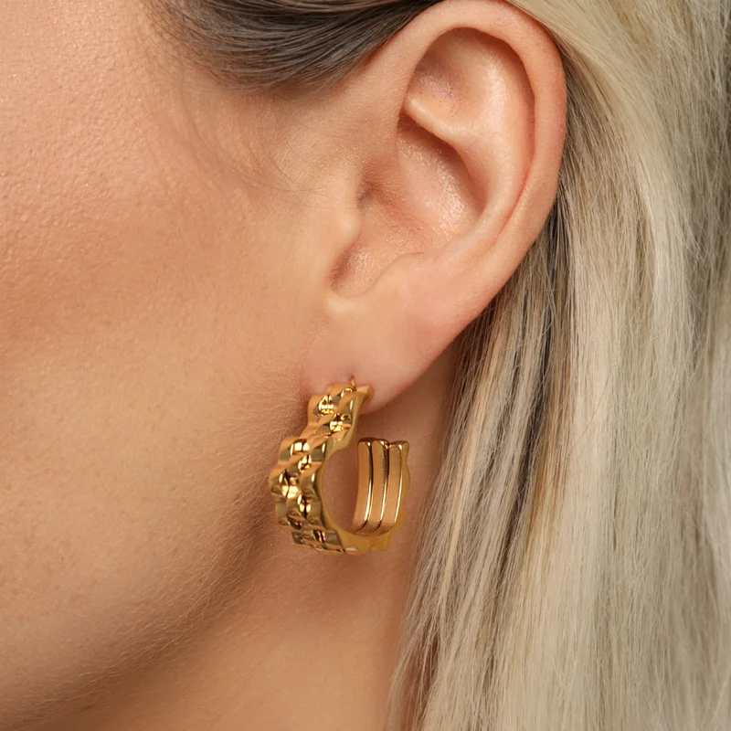 Heartwave Ohrringe | 18K vergoldet