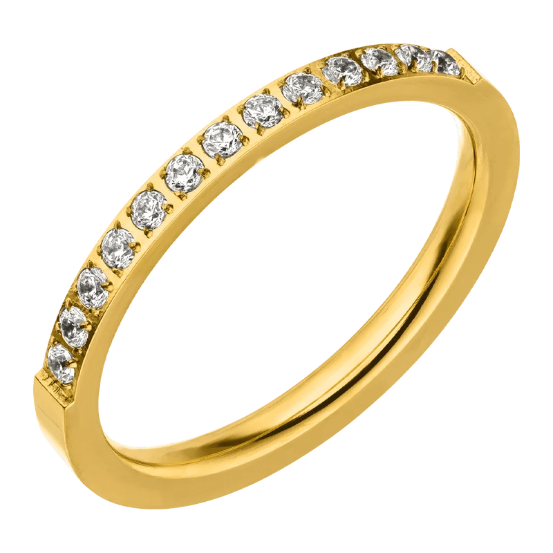 Half Shine Ring | 18K vergoldet