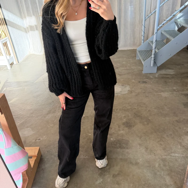 Cord Jeans - Schwarz