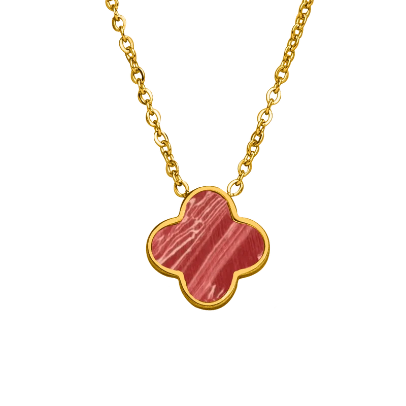 Fire Clover Kette | 18K vergoldet