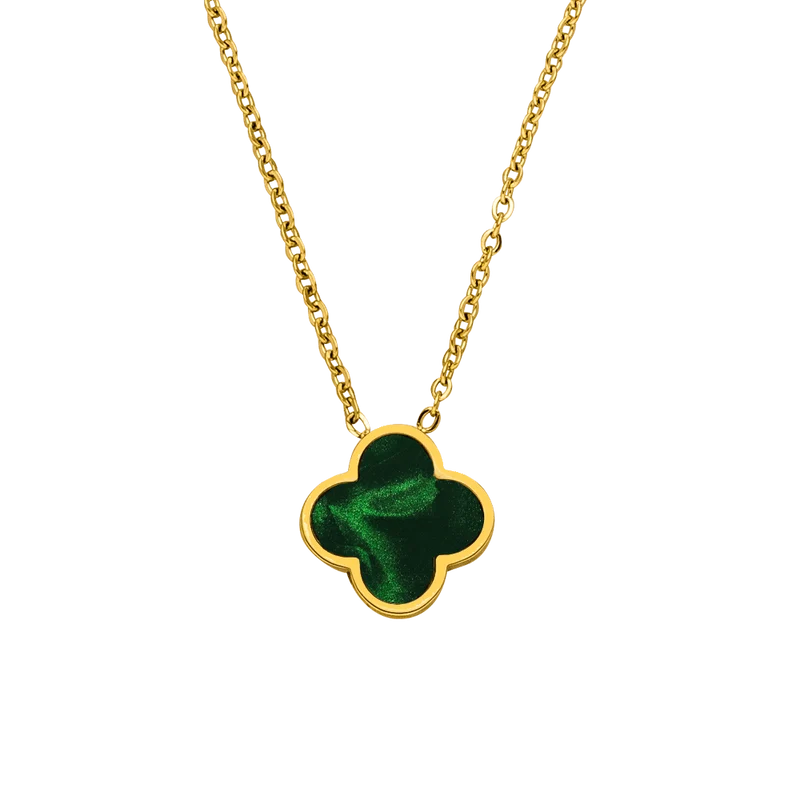 Emerald Clover Kette | 18K vergoldet