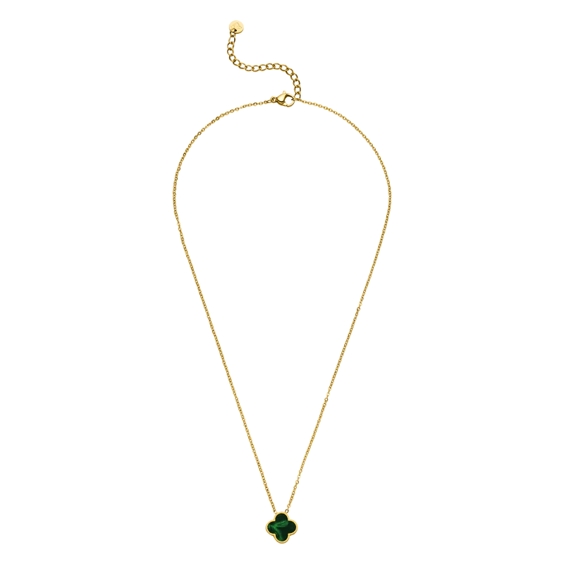 Emerald Clover Kette | 18K vergoldet