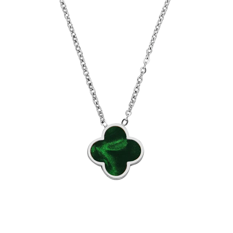 Emerald Clover Kette | 18K vergoldet