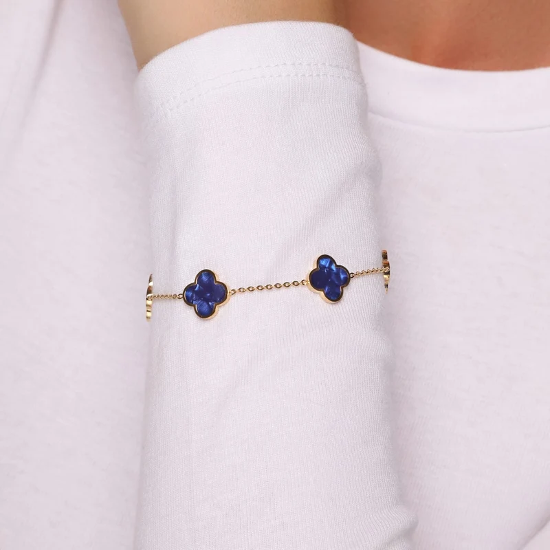 Dreamy Clover Armband | 18K vergoldet
