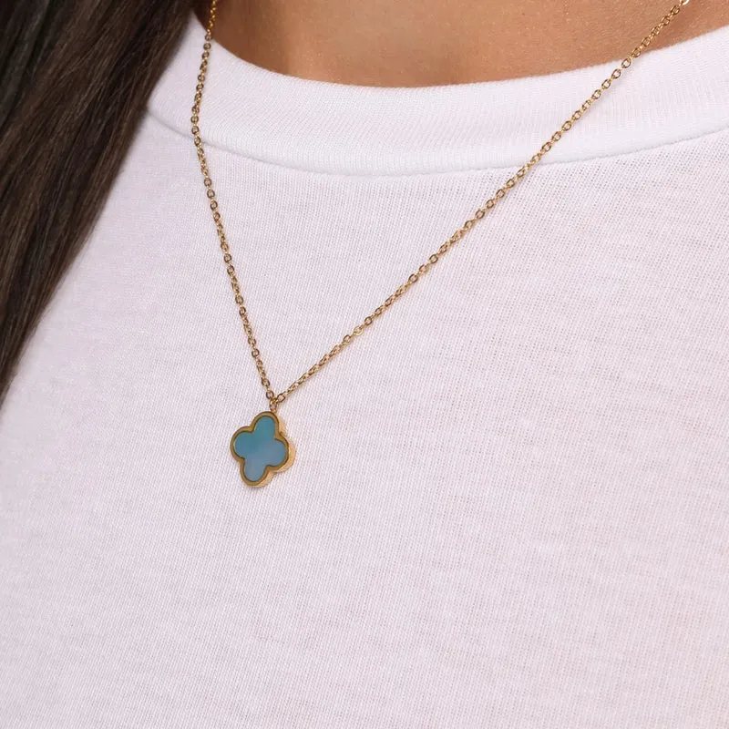 Sky Clover Kette | 18K vergoldet