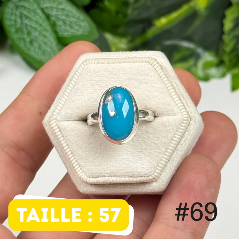 Nishapur Ring aus persischem Türkis und 925er Silber #TR69