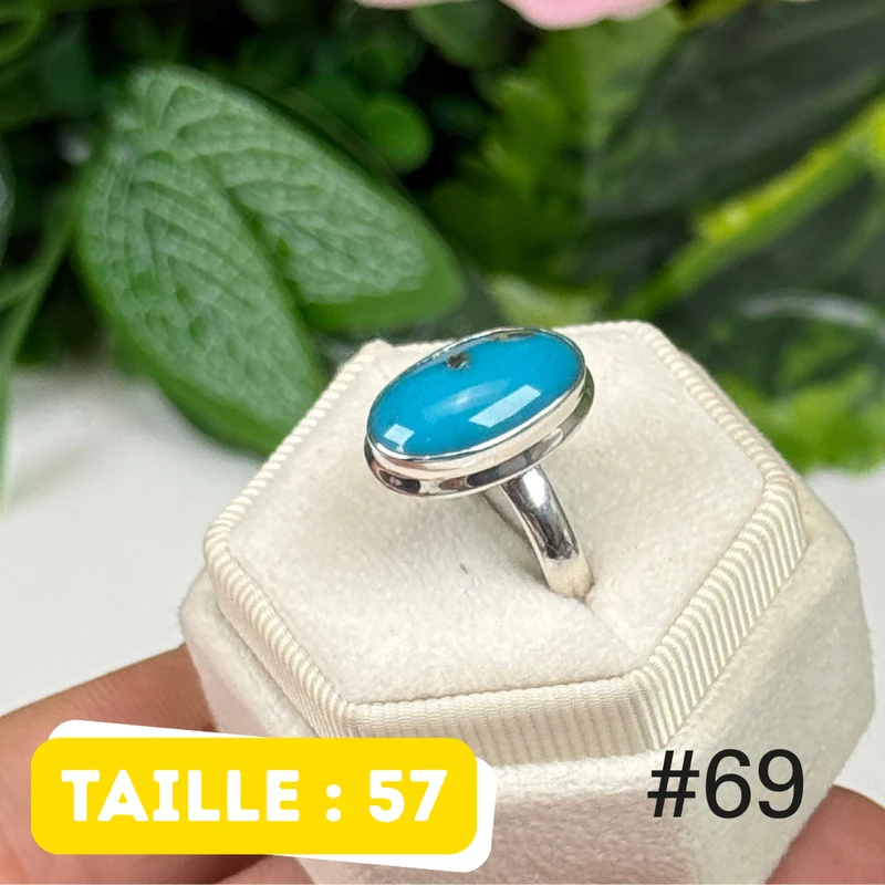 Nishapur Ring aus persischem Türkis und 925er Silber #TR69