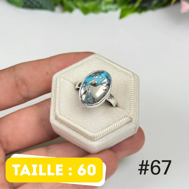 Nishapur Ring aus persischem Türkis und 925er Silber #TR67