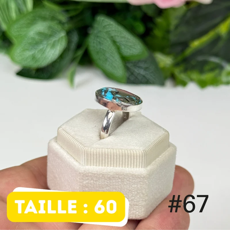 Nishapur Ring aus persischem Türkis und 925er Silber #TR67