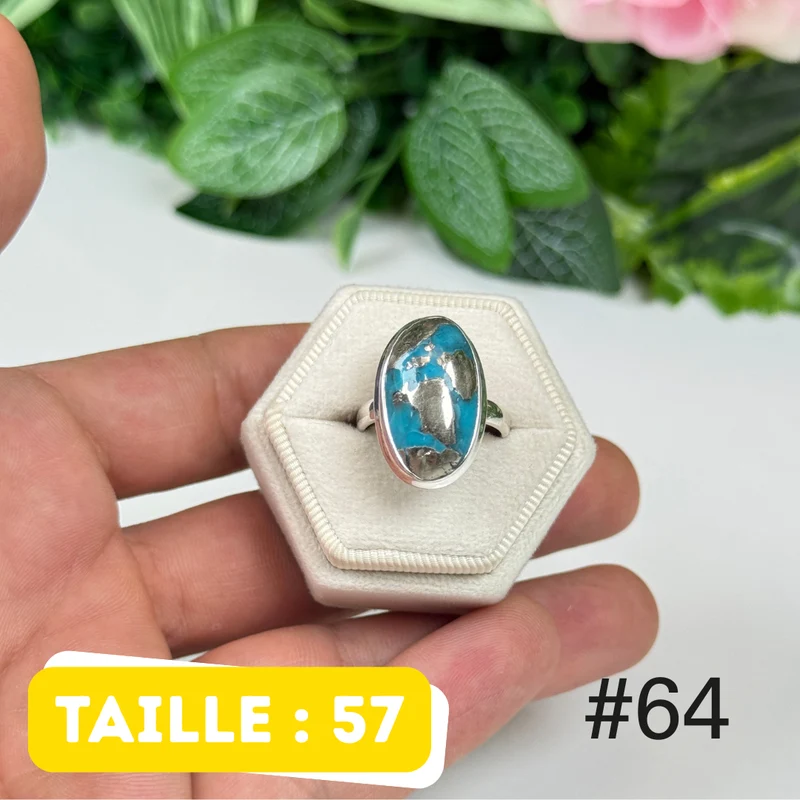 Nishapur Ring aus persischem Türkis und 925er Silber #TR64