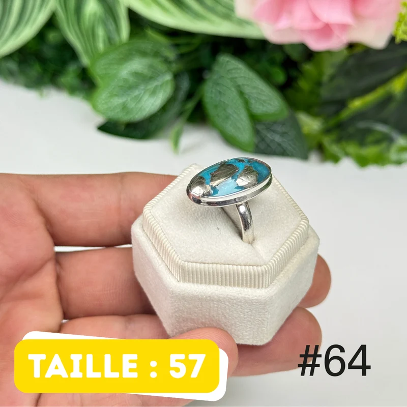 Nishapur Ring aus persischem Türkis und 925er Silber #TR64