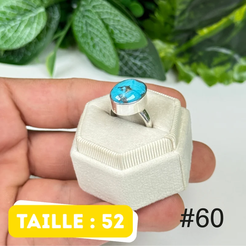 Nishapur Ring aus persischem Türkis und 925er Silber #TR60