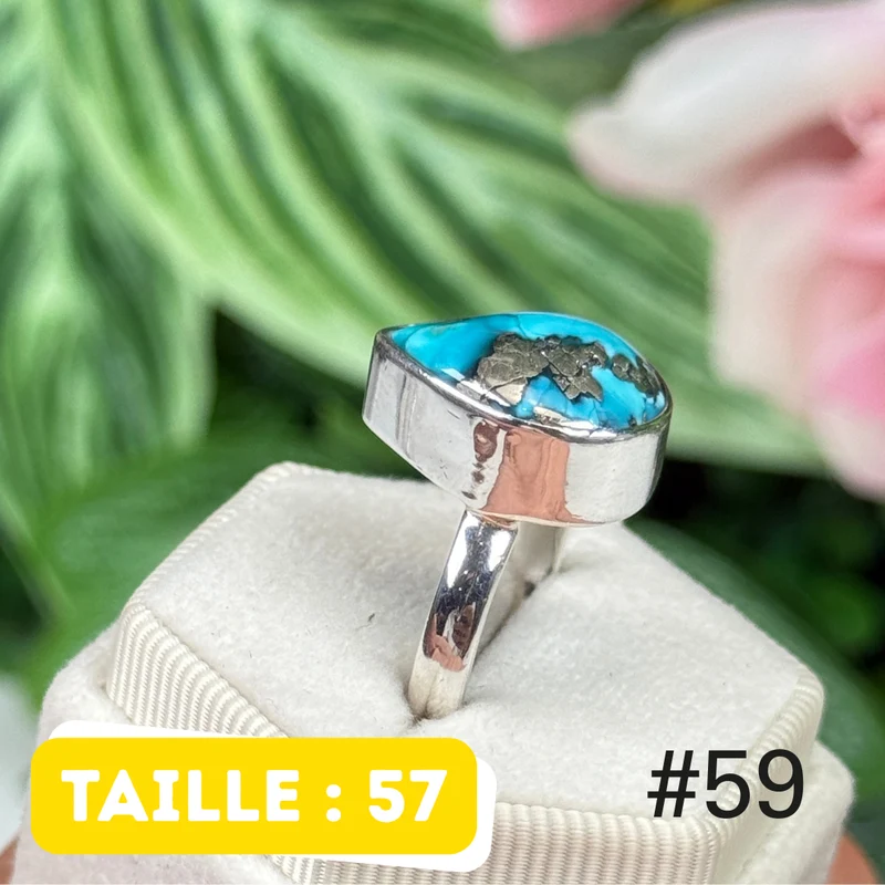 Nishapur Ring aus persischem Türkis und 925er Silber #TR59