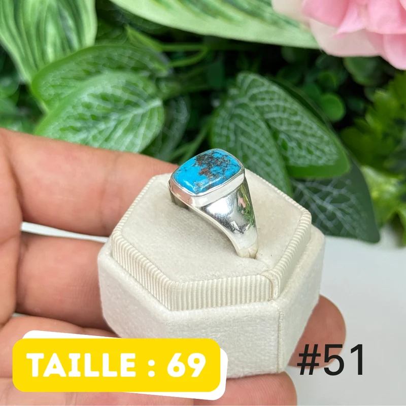 Nishapur Ring aus persischem Türkis und 925er Silber #TR51