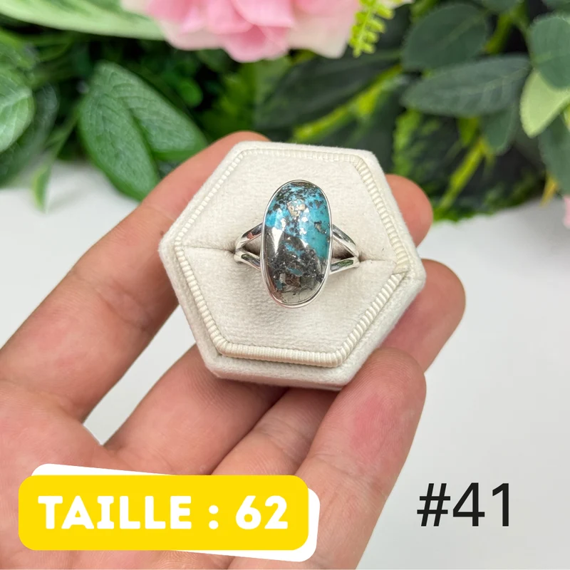 Nishapur Ring aus persischem Türkis und 925er Silber #TR41