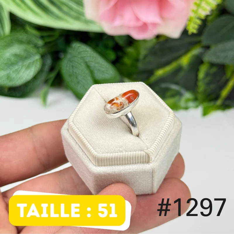 Ring aus 925er Sterlingsilber mit mexikanischem Opal Nr. 1297