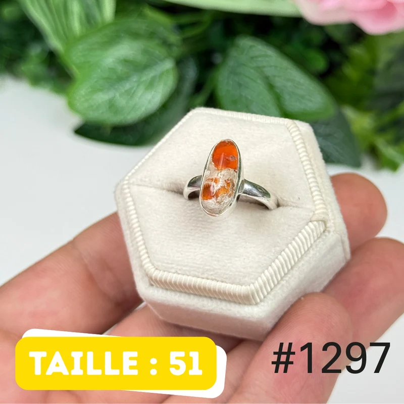 Ring aus 925er Sterlingsilber mit mexikanischem Opal Nr. 1297
