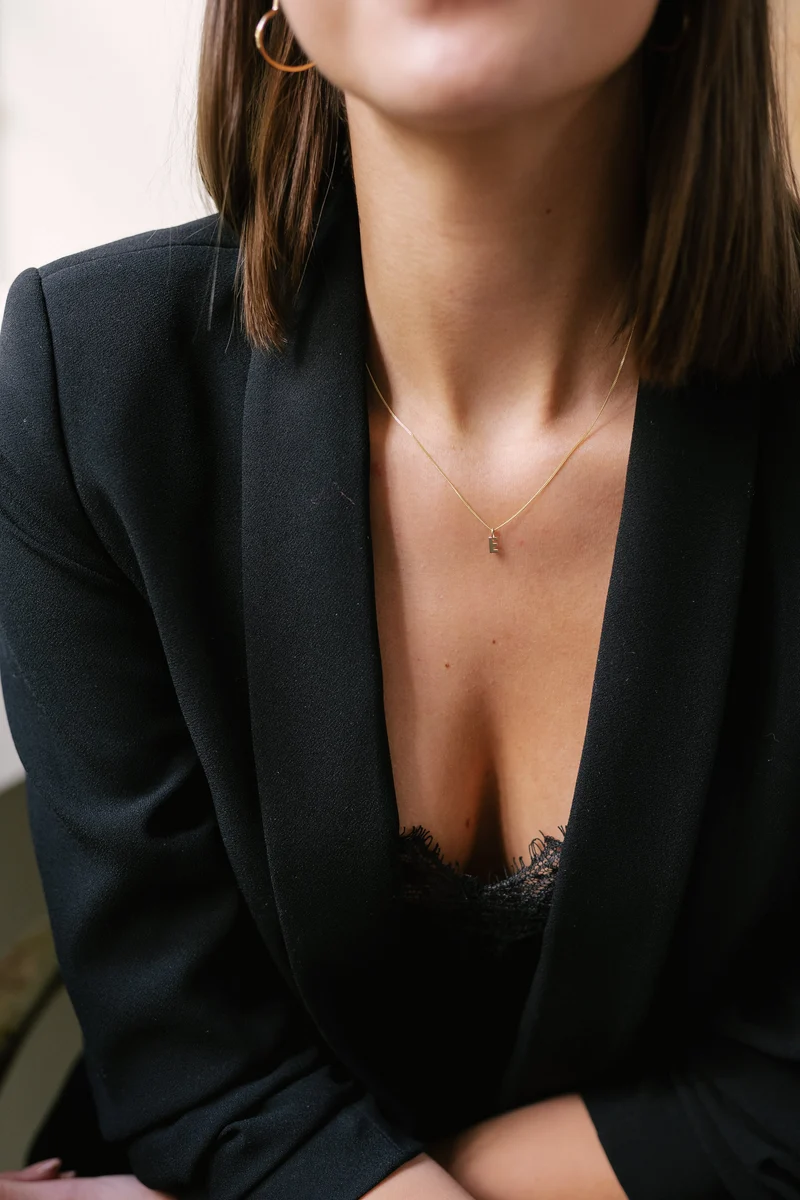 14k Initial Charm Ketting - Initialen Ketting
