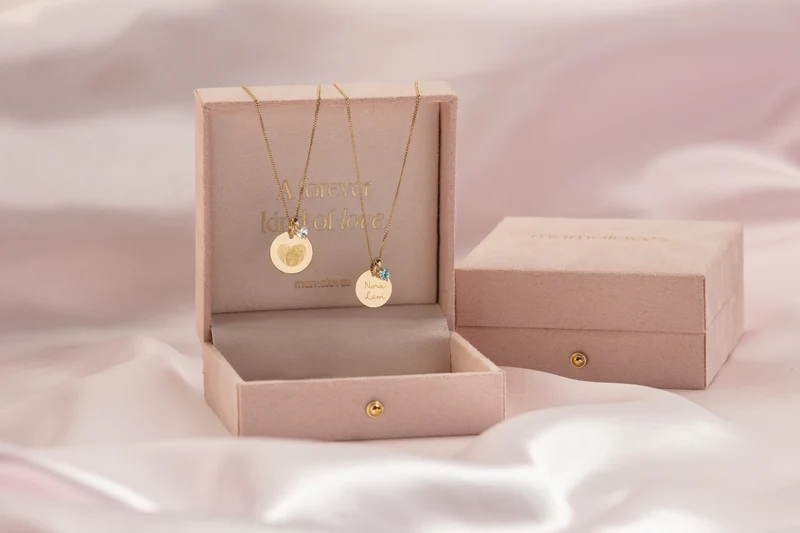 14k Heart Geboortesteen Coin Ketting met naam - Gepersonaliseerde Ketting - 14mm