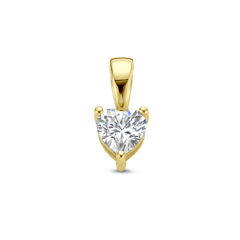14k Heart Geboortesteen Ketting - Geboortesteen Ketting