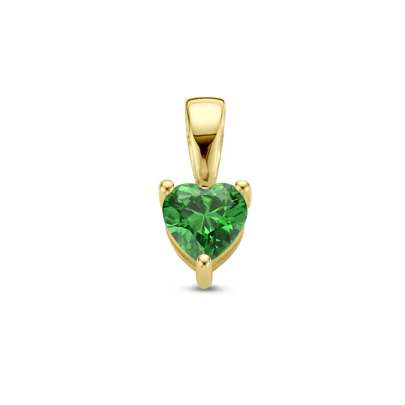 14k Heart Geboortesteen Ketting - Geboortesteen Ketting