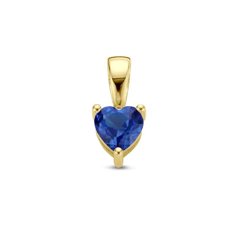 14k Heart Geboortesteen Ketting - Geboortesteen Ketting