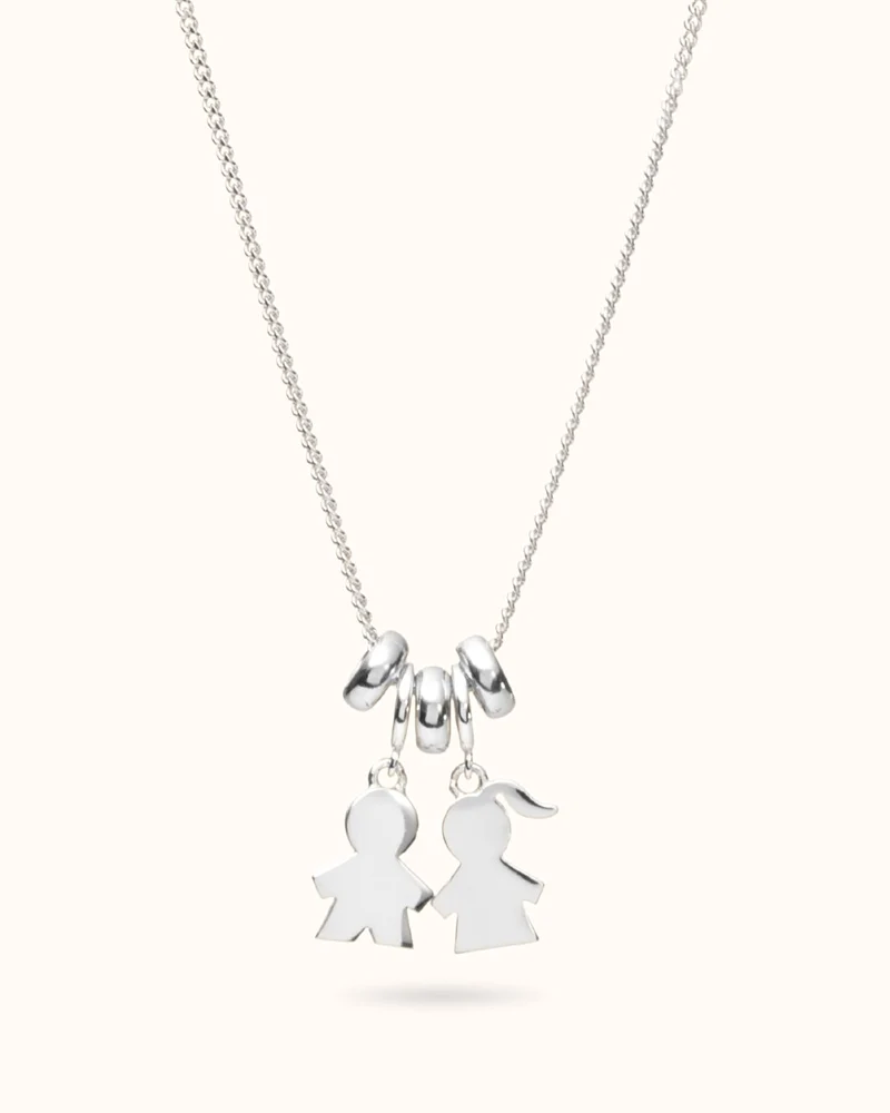 Sliding Proud Mom Ketting - Zilver - Gepersonaliseerde Ketting