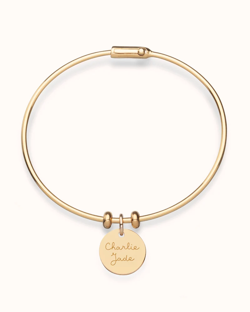 Charm Bangle Classic - Verguld - Gepersonaliseerde Armband