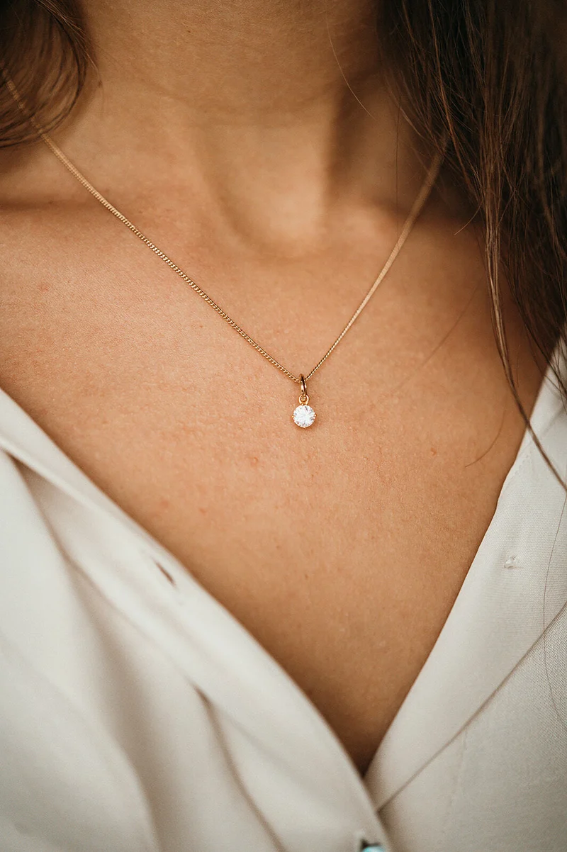 Losse Geboortesteen Charm Bedel - Verguld - Geboortesteen Bedel