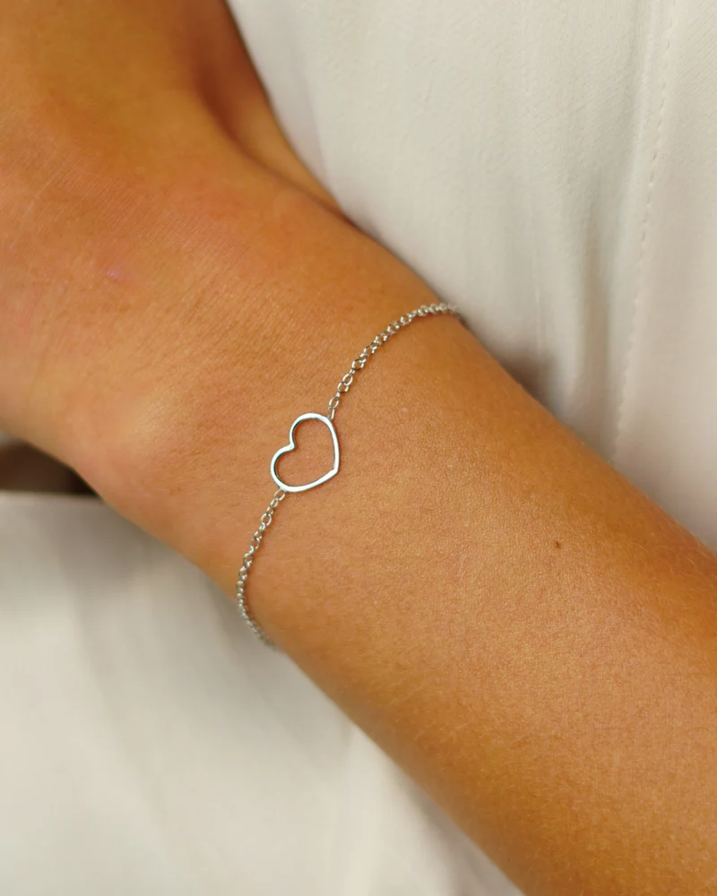 Mini Open Heart Armband - Zilver - Gepersonaliseerde Armband
