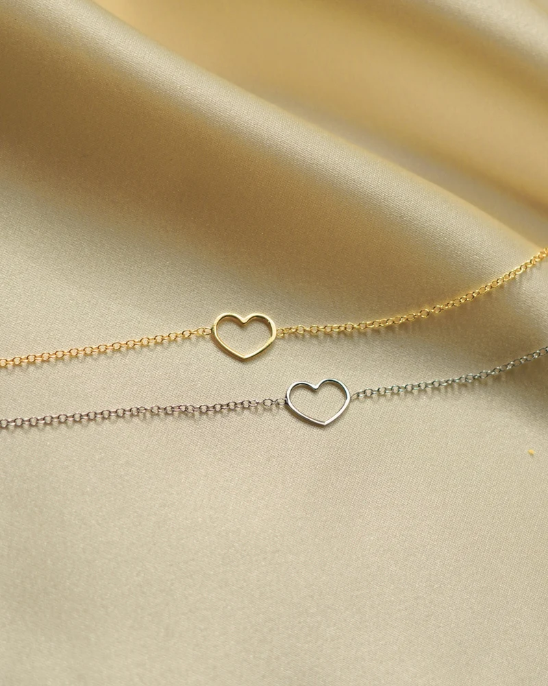 Mini Open Heart Armband - Zilver - Gepersonaliseerde Armband
