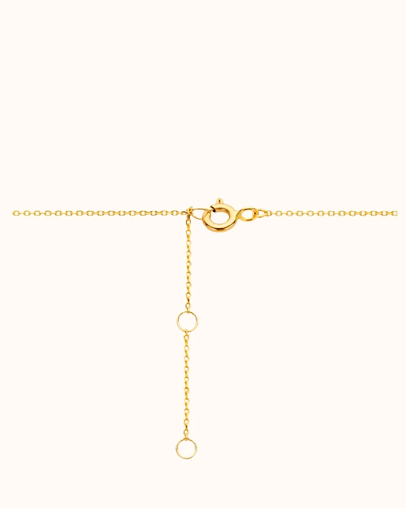 9k Mini Open Heart ketting - Gepersonaliseerde Ketting