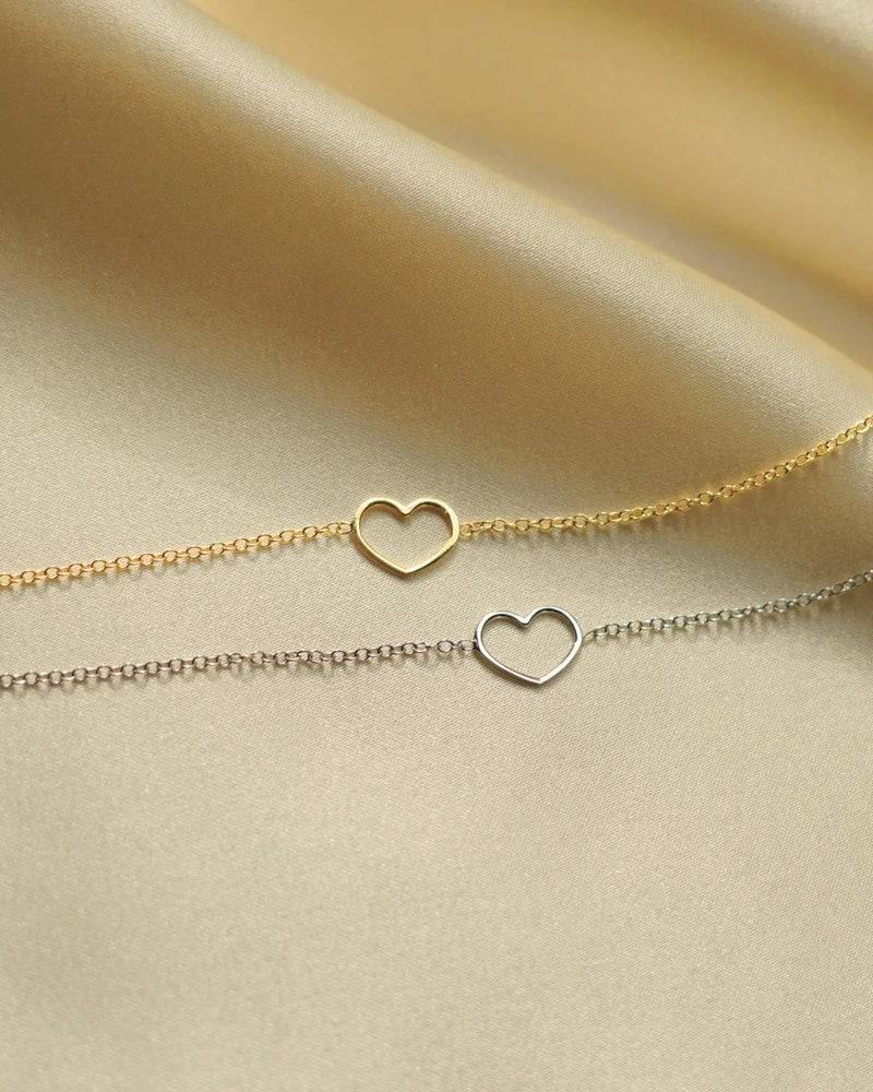 Mini Open Heart Armband - Verguld - Gepersonaliseerde Armband