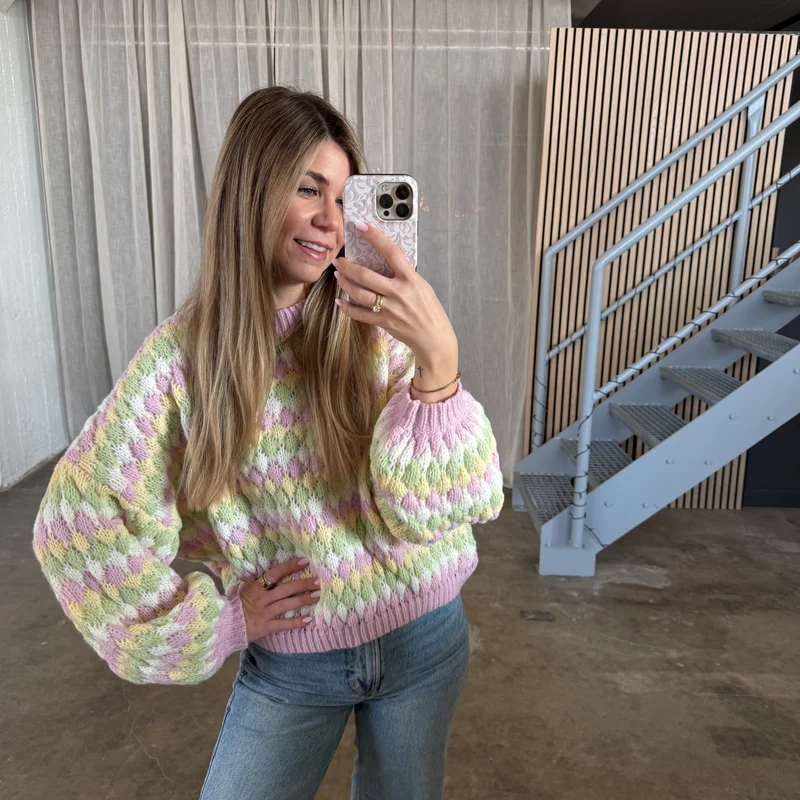 Pops Pulli - Flieder x Grün
