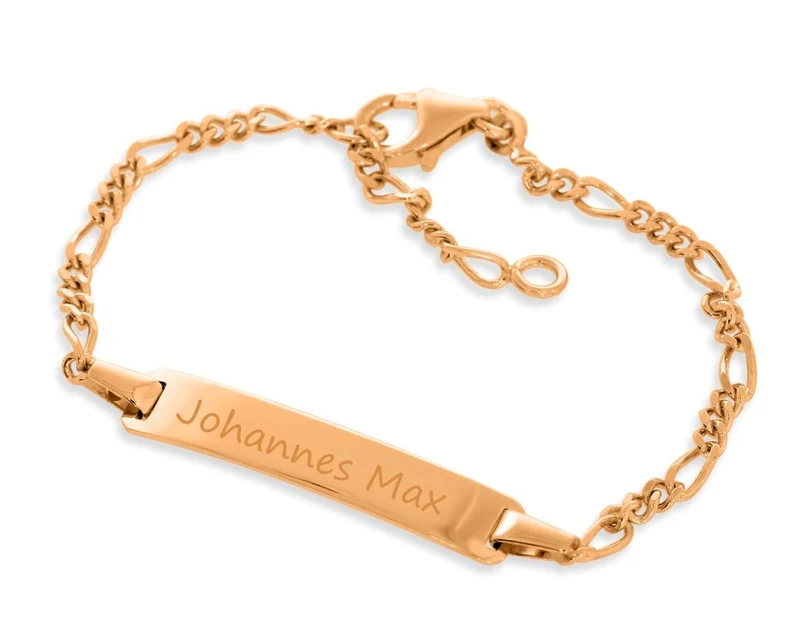 Armband rosé vergoldet ID Gravur Armkettchen Kinder Baby